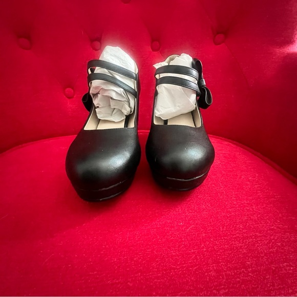 NWOB***ODETINE/Platform Block High Heel Bow Mary Janes Ankle Strap/ SIZE 40/9 - Picture 7 of 9